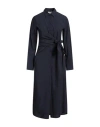 Ottod'ame Woman Midi Dress Midnight Blue Size 12 Cotton In Blue