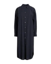 Ottod'ame Woman Midi Dress Midnight Blue Size 10 Cotton