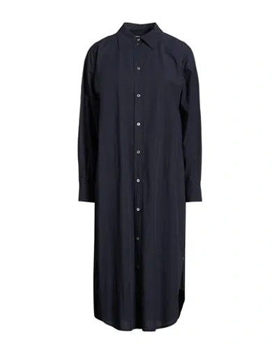 Ottod'ame Woman Midi Dress Midnight Blue Size 10 Cotton