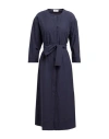 Ottod'ame Woman Midi Dress Midnight Blue Size 12 Cotton In Blue