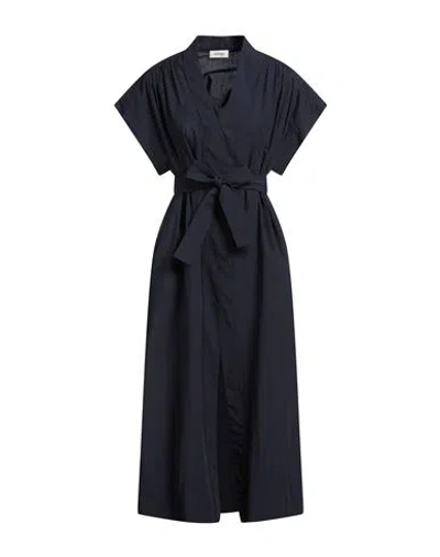 Ottod'ame Woman Midi Dress Midnight Blue Size 10 Cotton