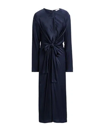 Ottod'ame Woman Midi Dress Midnight Blue Size 6 Viscose