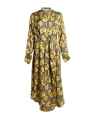 Ottod'ame Woman Midi Dress Mustard Size 2 Viscose In Yellow