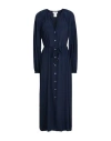 Ottod'ame Woman Midi Dress Navy Size 8 Acetate, Silk