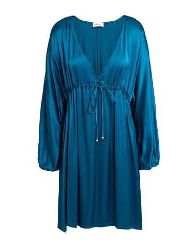 Ottod'ame Woman Midi Dress Pastel Blue Size 4 Viscose