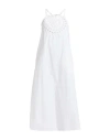 Ottod'ame Woman Midi Dress White Size 10 Cotton In White