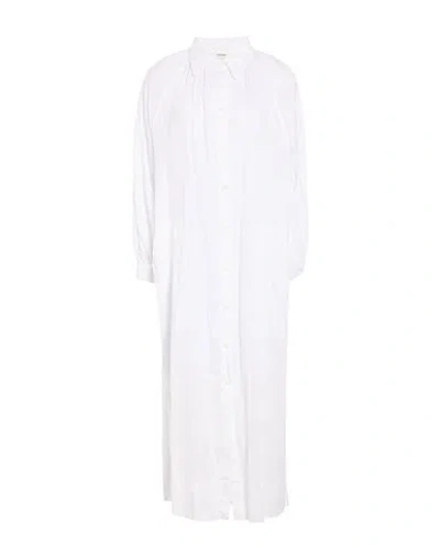 Ottod'ame Woman Midi Dress White Size 2 Linen