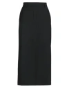 Ottod'ame Woman Midi Skirt Black Size 10 Polyester, Virgin Wool, Elastane In Black