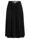 Ottod'ame Woman Midi Skirt Black Size 10 Viscose, Nylon, Elastane