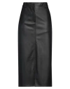 Ottod'ame Woman Midi Skirt Black Size 12 Polyurethane, Polyester