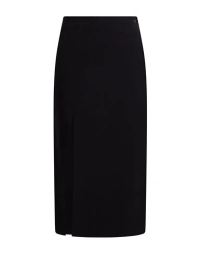 Ottod'ame Woman Midi Skirt Black Size 2 Polyester, Viscose, Elastane