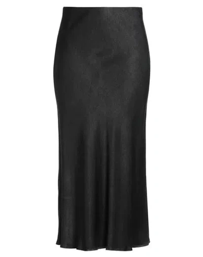 Ottod'ame Woman Midi Skirt Charcoal Size 12 Viscose