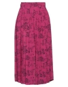 Ottod'ame Woman Midi Skirt Garnet Size 8 Viscose In Red