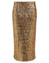 Ottod'ame Woman Midi Skirt Gold Size 12 Polyester