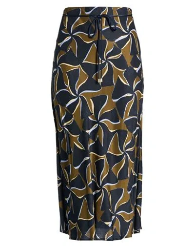 Ottod'ame Woman Midi Skirt Midnight Blue Size 10 Viscose