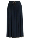 Ottod'ame Woman Midi Skirt Midnight Blue Size 12 Viscose, Silk