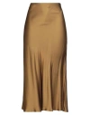 Ottod'ame Woman Midi Skirt Mustard Size 10 Viscose In Gold