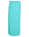 Ottod'ame Woman Midi Skirt Turquoise Size 10 Polyester In Blue
