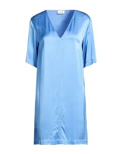 Ottod'ame Woman Mini Dress Azure Size 6 Viscose In Multi