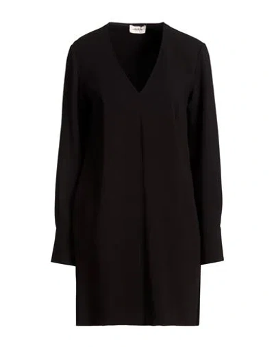 Ottod'ame Woman Mini Dress Black Size 10 Polyester, Viscose, Elastane