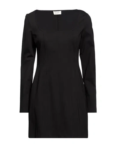 Ottod'ame Woman Mini Dress Black Size 10 Viscose, Nylon, Elastane