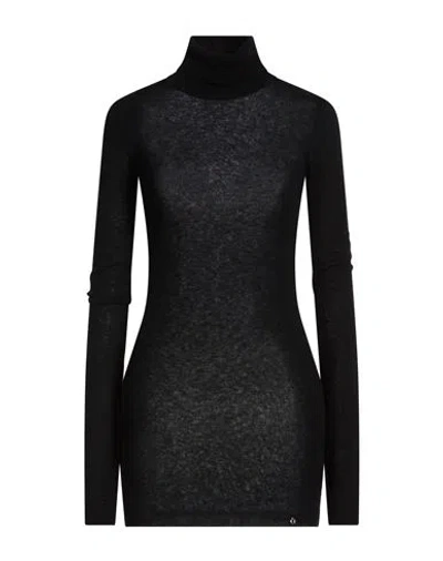 Ottod'ame Woman Mini Dress Black Size 10 Wool, Polyamide