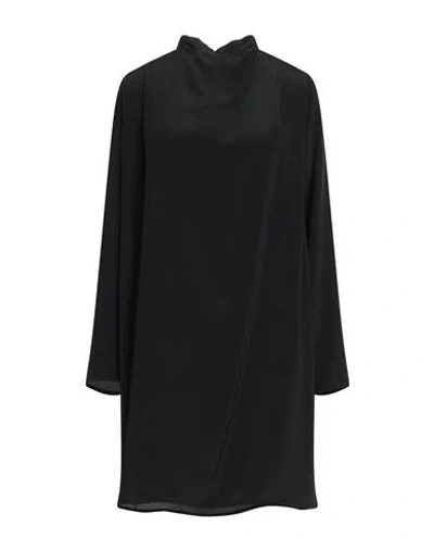 Ottod'ame Woman Mini Dress Black Size 4 Acetate, Silk