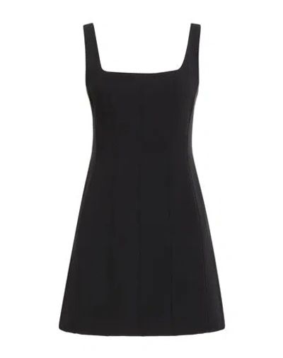 Ottod'ame Woman Mini Dress Black Size 8 Polyester, Viscose, Elastane