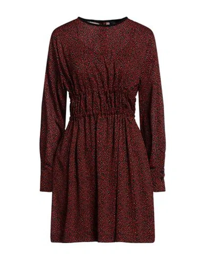 Ottod'ame Woman Mini Dress Brick Red Size 8 Polyester