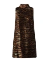Ottod'ame Woman Mini Dress Camel Size 4 Viscose, Polyamide In Beige