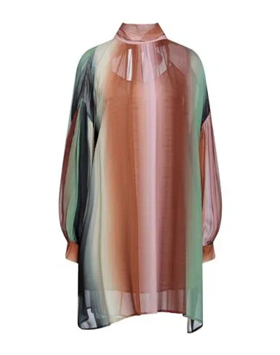 Ottod'ame Woman Mini Dress Chocolate Brown Size 4 Viscose