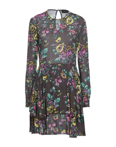 Ottod'ame Short Dresses In Dark Brown