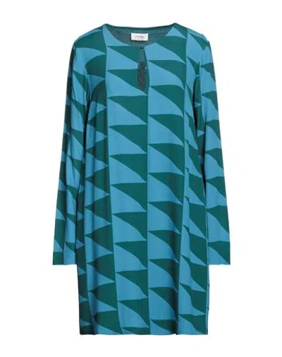 Ottod'ame Woman Mini Dress Deep Teal Size 6 Viscose, Rayon In Green