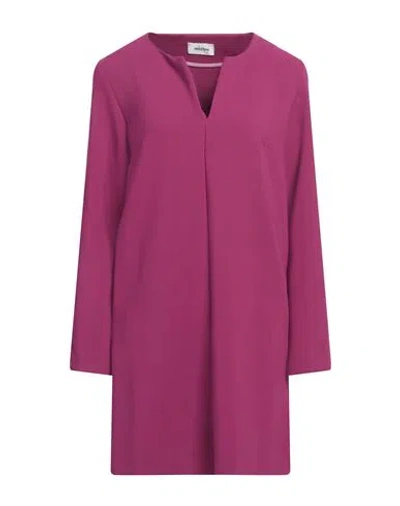 Ottod'ame Woman Mini Dress Fuchsia Size 10 Polyester, Viscose, Elastane In Pink