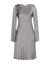 Ottod'ame Woman Mini Dress Grey Size 2 Viscose In Gray