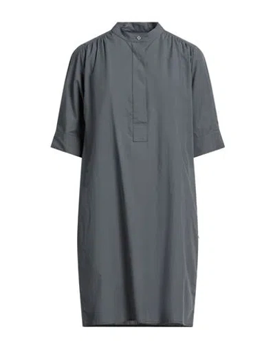 Ottod'ame Woman Mini Dress Grey Size 4 Cotton