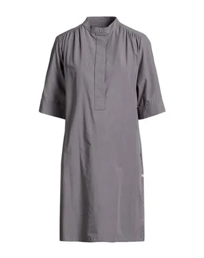 Ottod'ame Woman Mini Dress Grey Size 4 Cotton In Gray