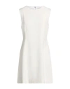 Ottod'ame Woman Mini Dress Ivory Size 12 Polyester, Viscose, Elastane In White