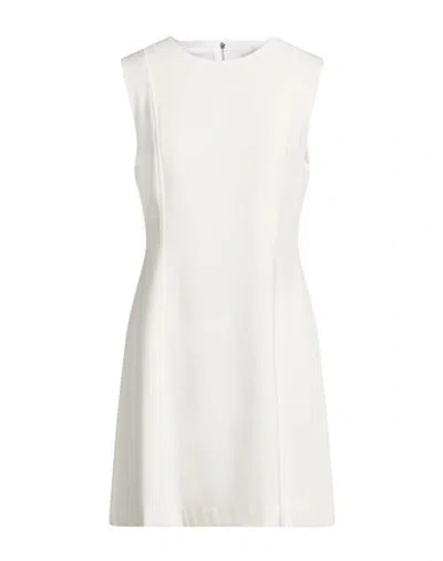 Ottod'ame Woman Mini Dress Ivory Size 12 Polyester, Viscose, Elastane In White