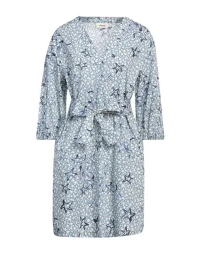 Ottod'ame Woman Mini Dress Light Blue Size 6 Cotton