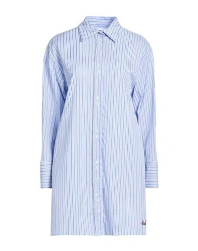 Ottod'ame Woman Mini Dress Light Blue Size 8 Cotton