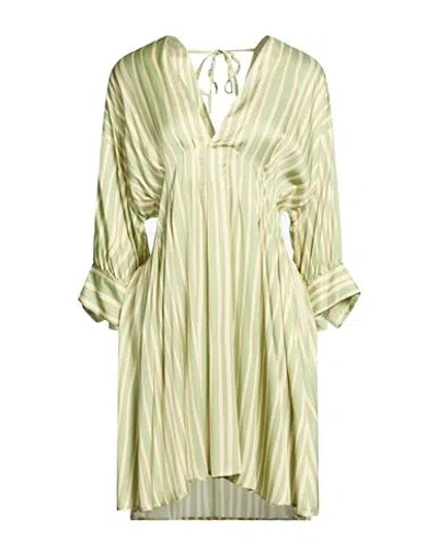 Ottod'ame Woman Mini Dress Light Green Size 8 Viscose