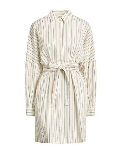 Ottod'ame Woman Mini Dress Light Grey Size 10 Cotton, Polyamide In White