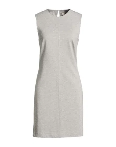 Ottod'ame Woman Mini Dress Light Grey Size 4 Viscose, Nylon, Elastane In Gray