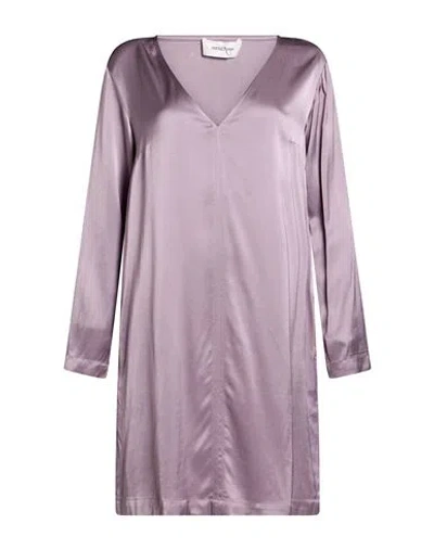 Ottod'ame Woman Mini Dress Lilac Size 8 Viscose In Multi