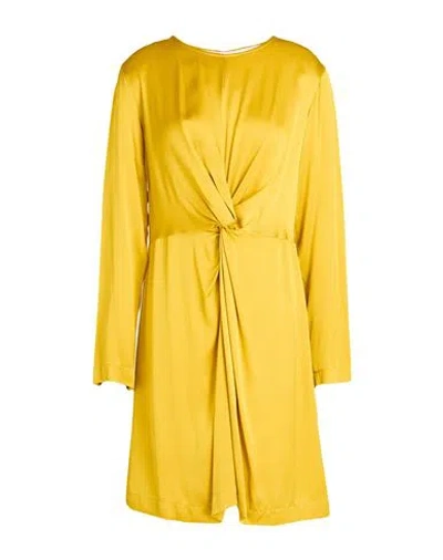Ottod'ame Woman Mini Dress Marigold Size 10 Viscose In Yellow