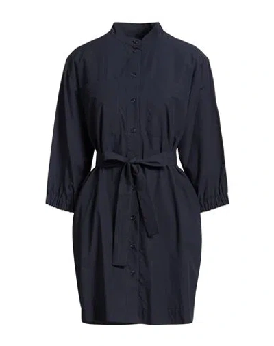 Ottod'ame Woman Mini Dress Midnight Blue Size 6 Cotton