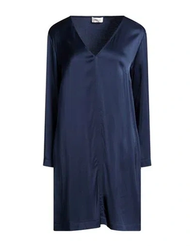 Ottod'ame Woman Mini Dress Midnight Blue Size 6 Viscose