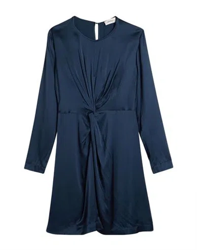 Ottod'ame Woman Mini Dress Midnight Blue Size 6 Viscose