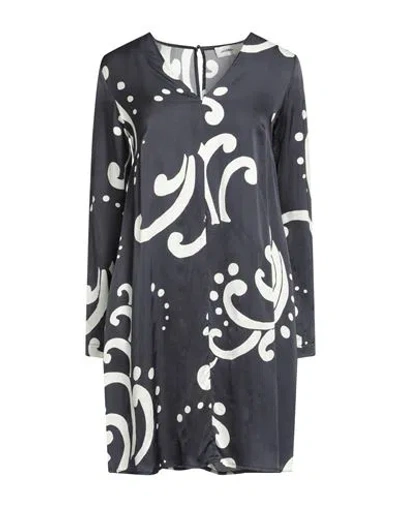 Ottod'ame Woman Mini Dress Midnight Blue Size 6 Viscose